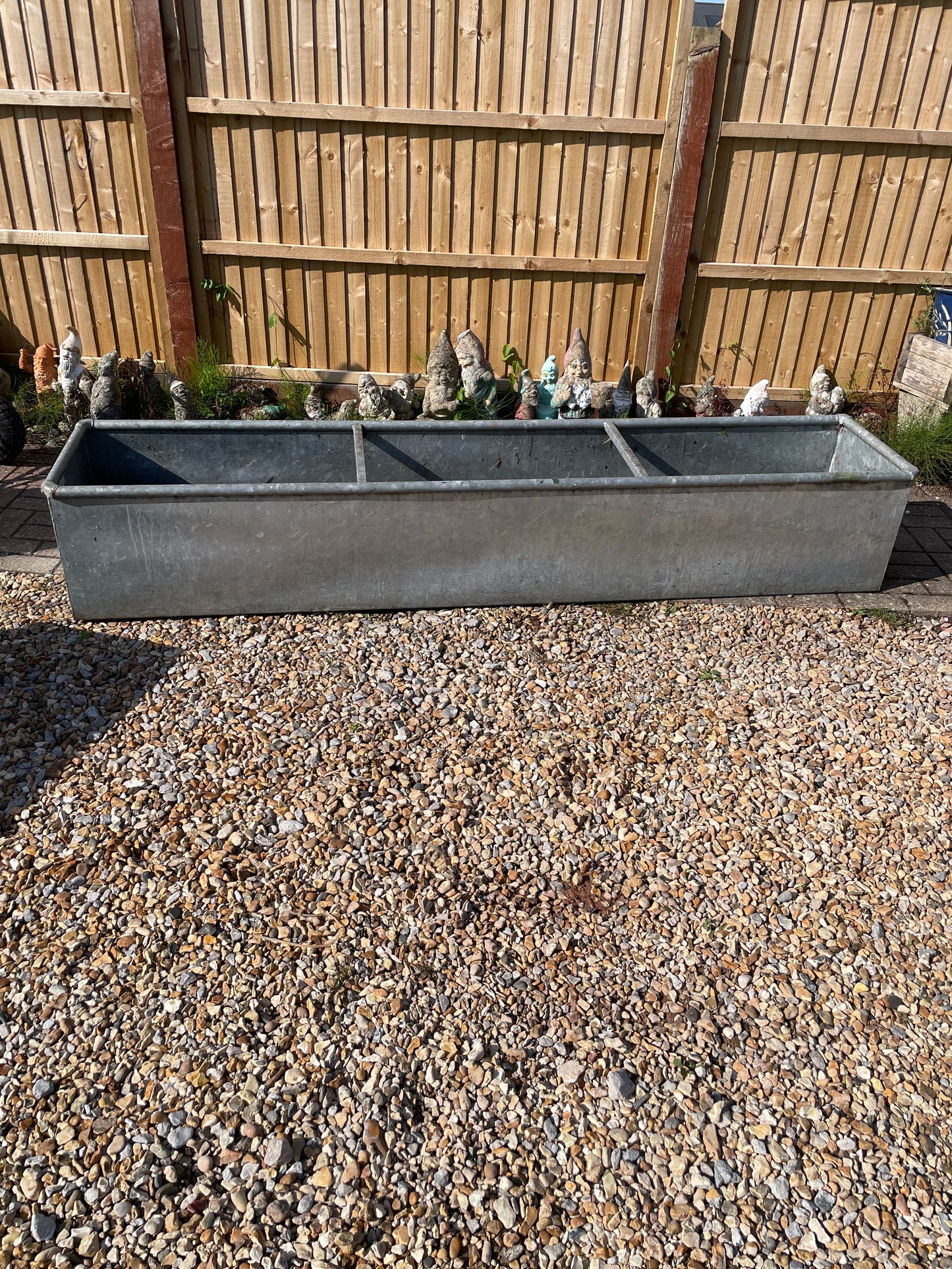 Galvanised water trough planter water feature 8ft.