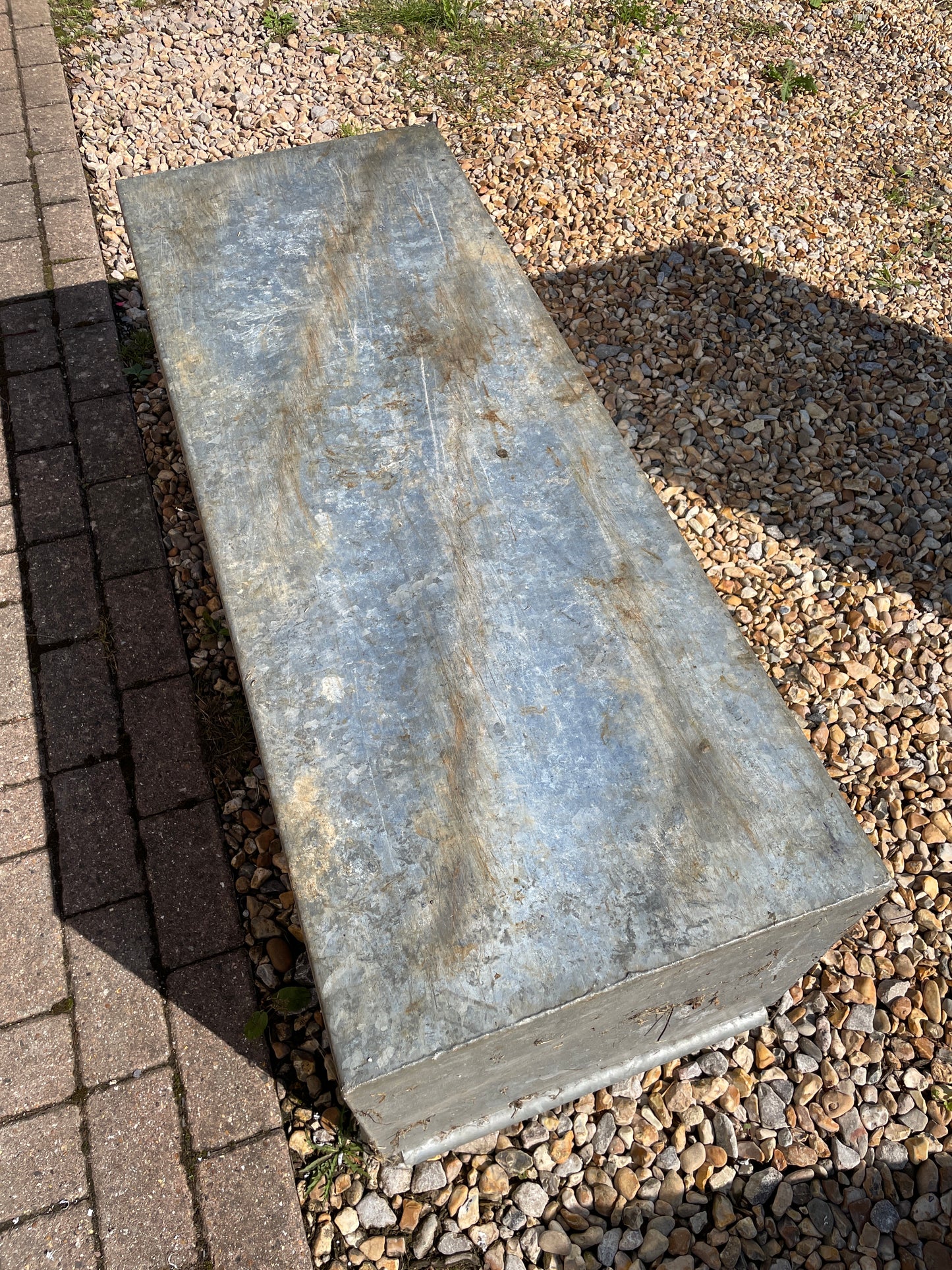 Galvanised water trough planter water feature 4ft.