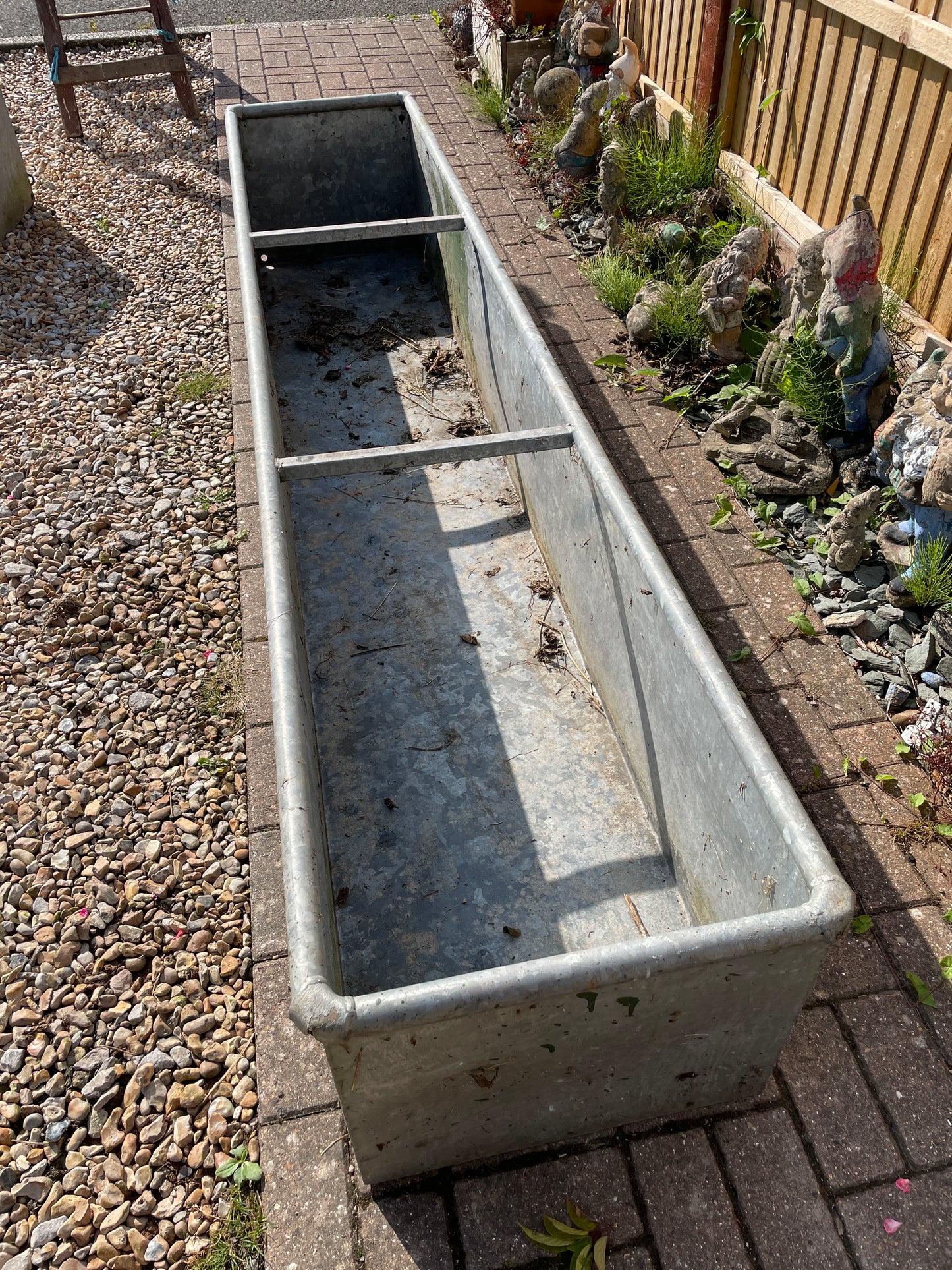 Galvanised water trough planter water feature 8ft.