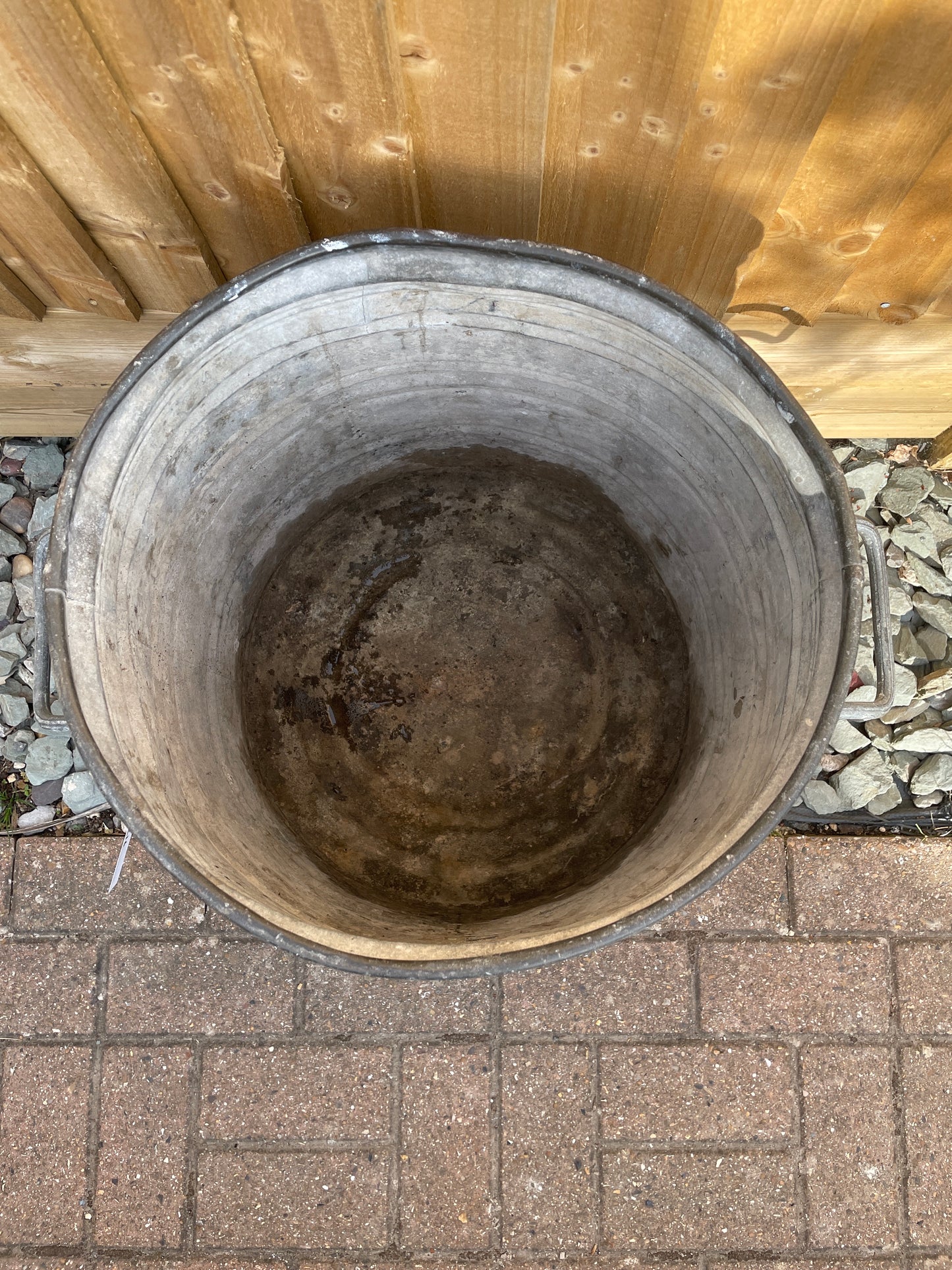 Dolly tub French or Belgian design galvanised planter.