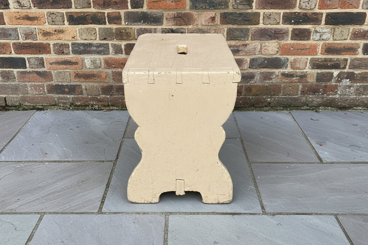 Vintage wooden painted stool.