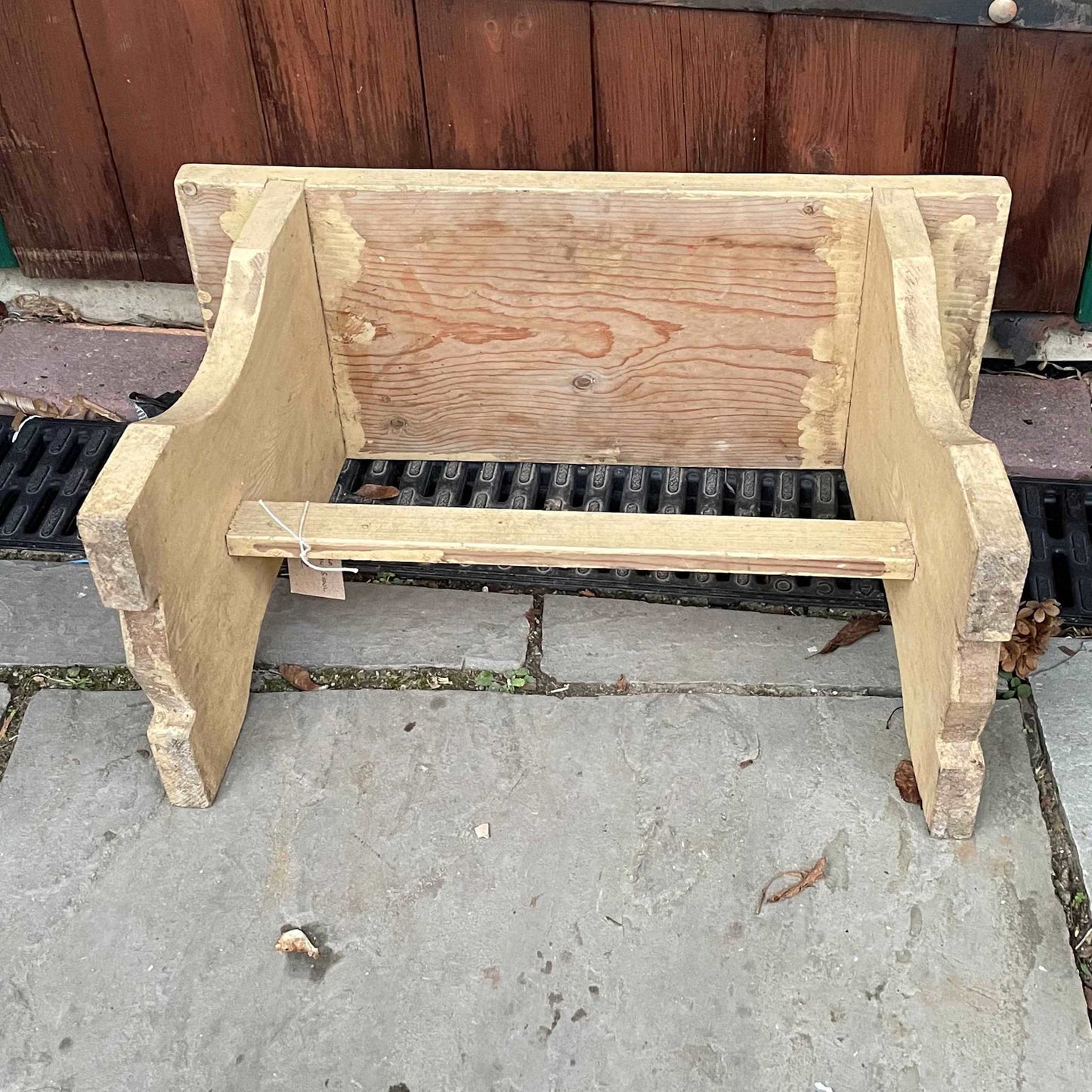 Vintage wooden painted stool.