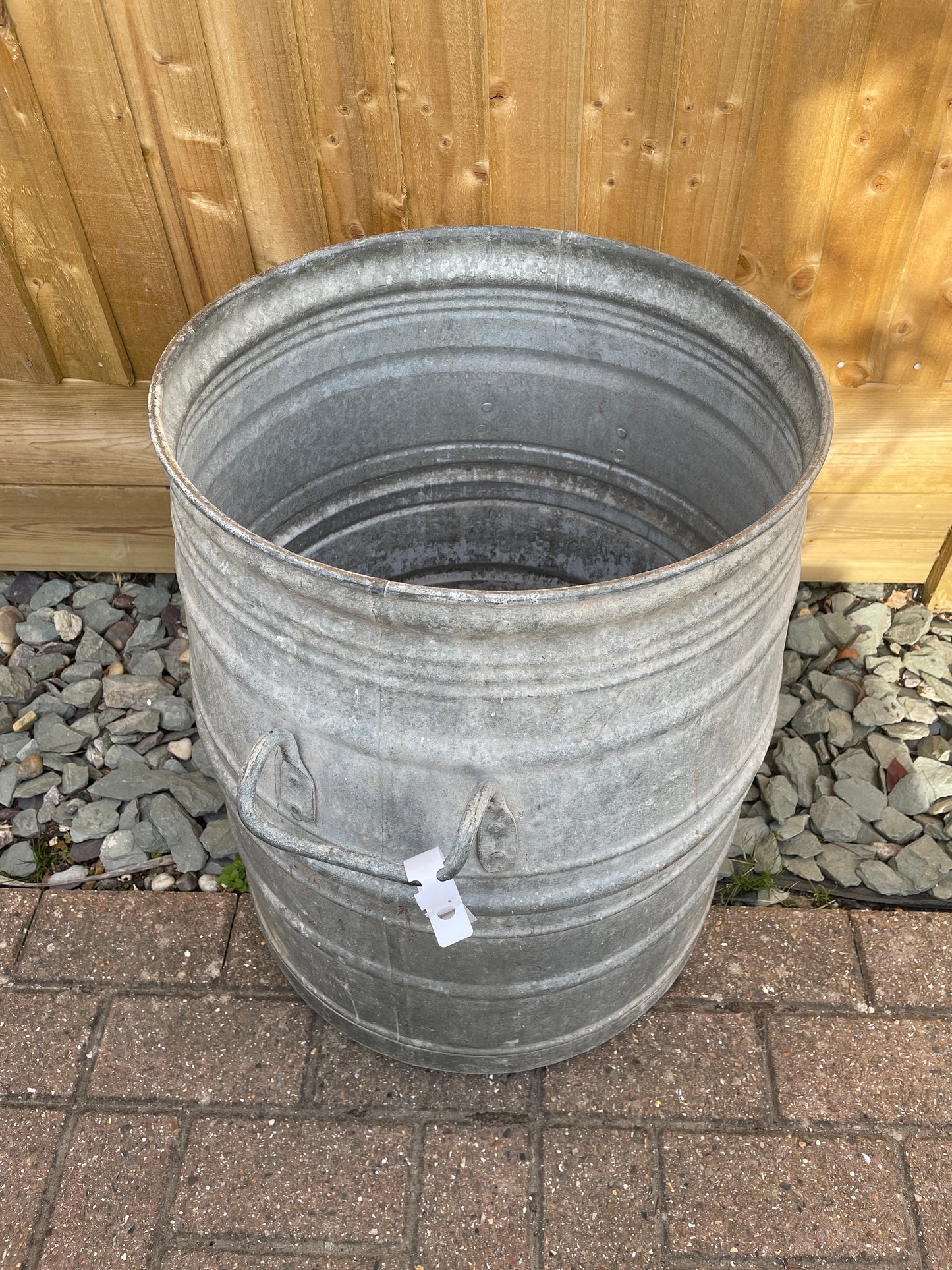 Dolly tub French/Belgian vintage galvanised planter.