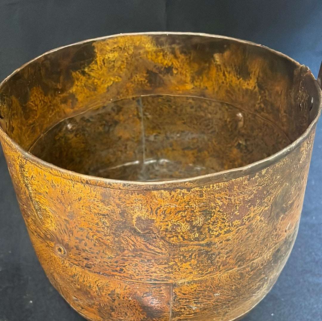 Indian metal hanging pot planter.