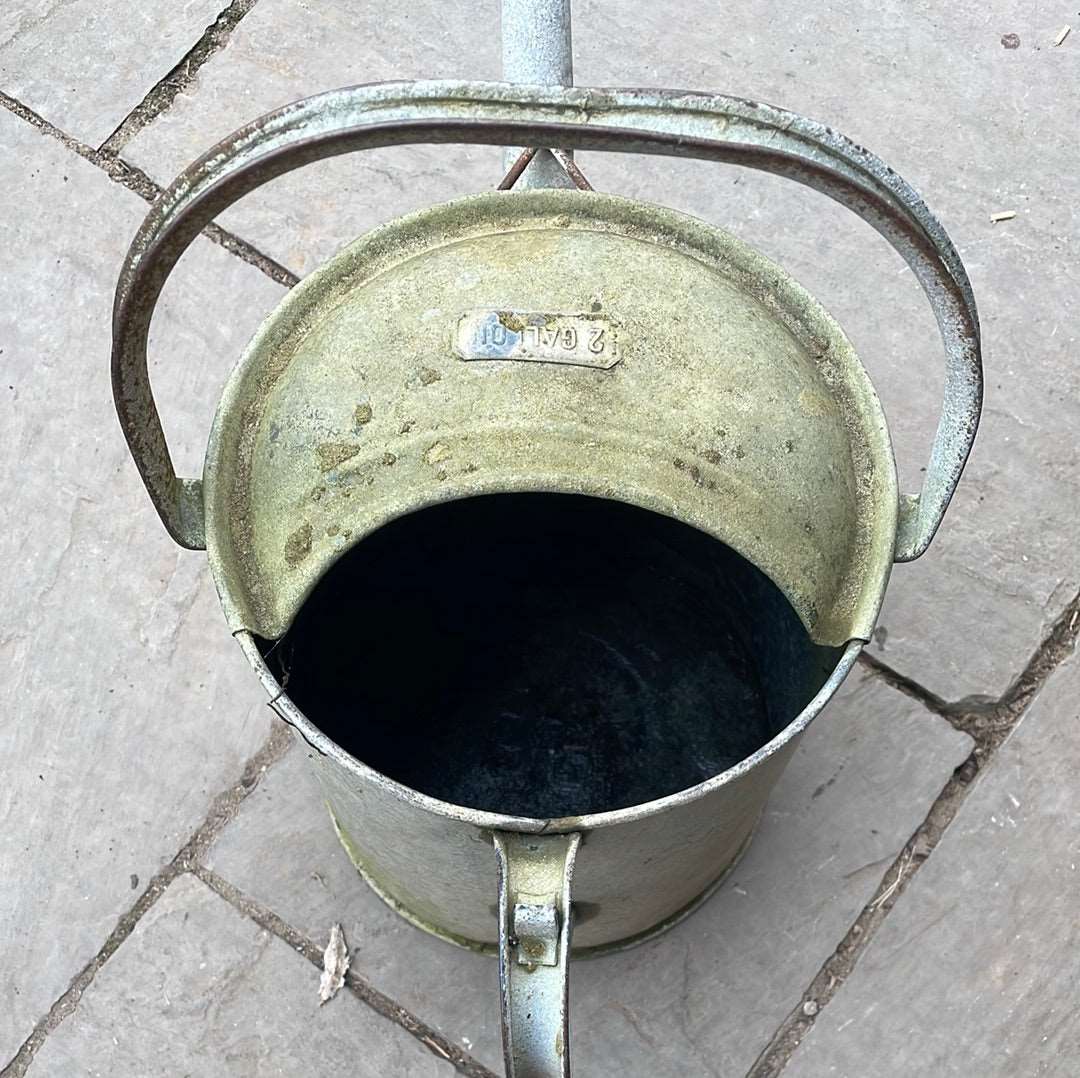 Galvanised watering can 2G decorative planter.