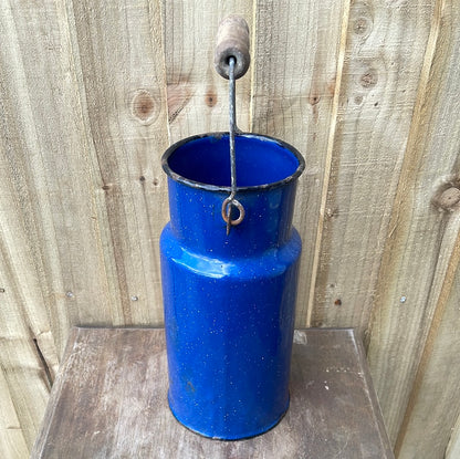 Enamelled Churn 2 L speckled blue.