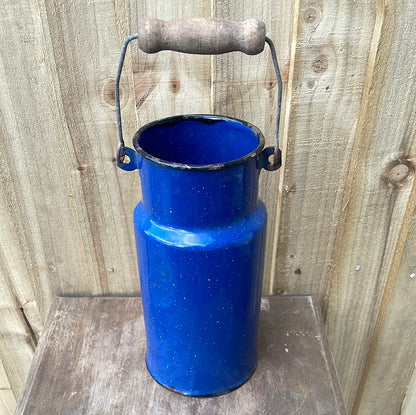Enamelled Churn 2 L speckled blue.