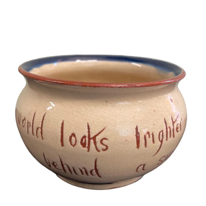 Vintage Watcombe Torquay Motto Ware Sugar Bowl.