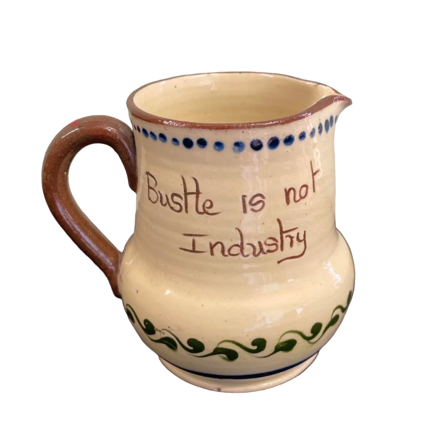A vintage Watcombe Torquay motto ware cream jug.