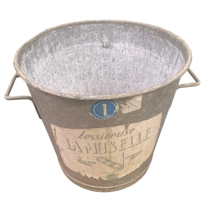 Vintage metal galvanised bucket.