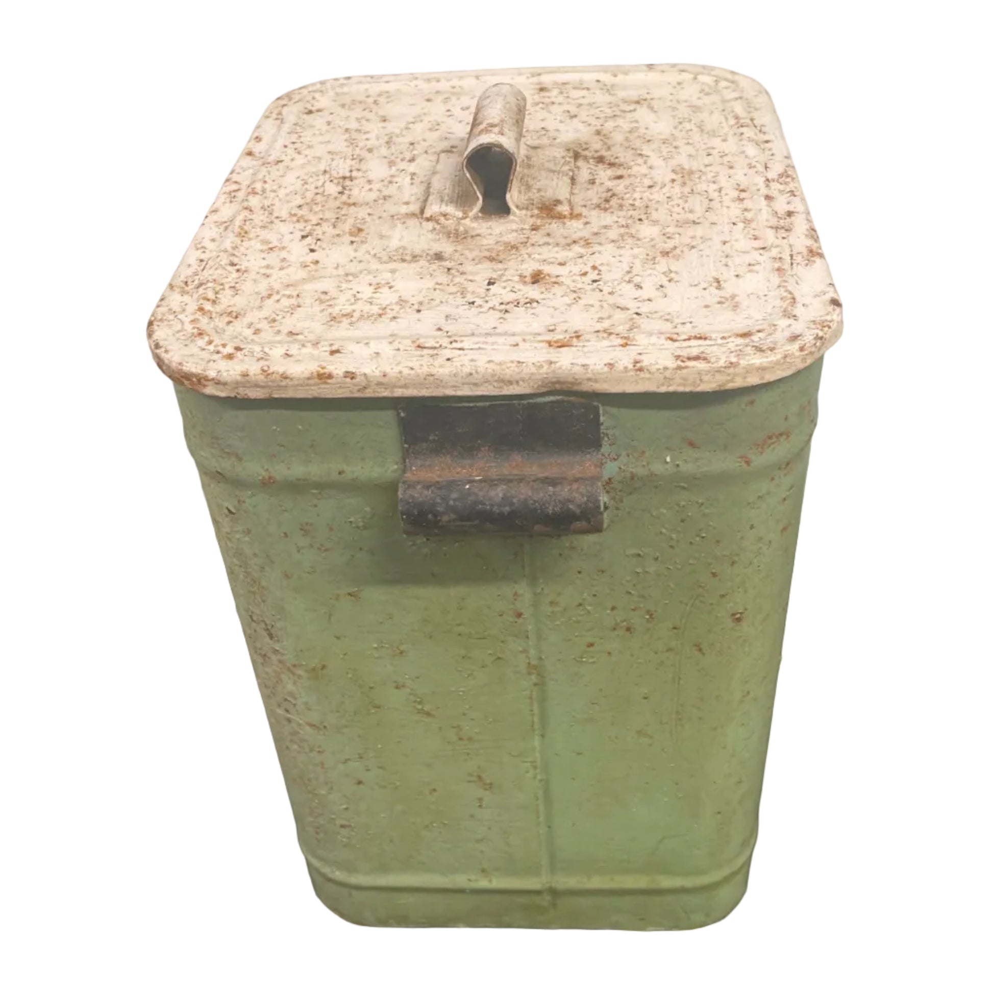 Hand painted vintage flour bin.