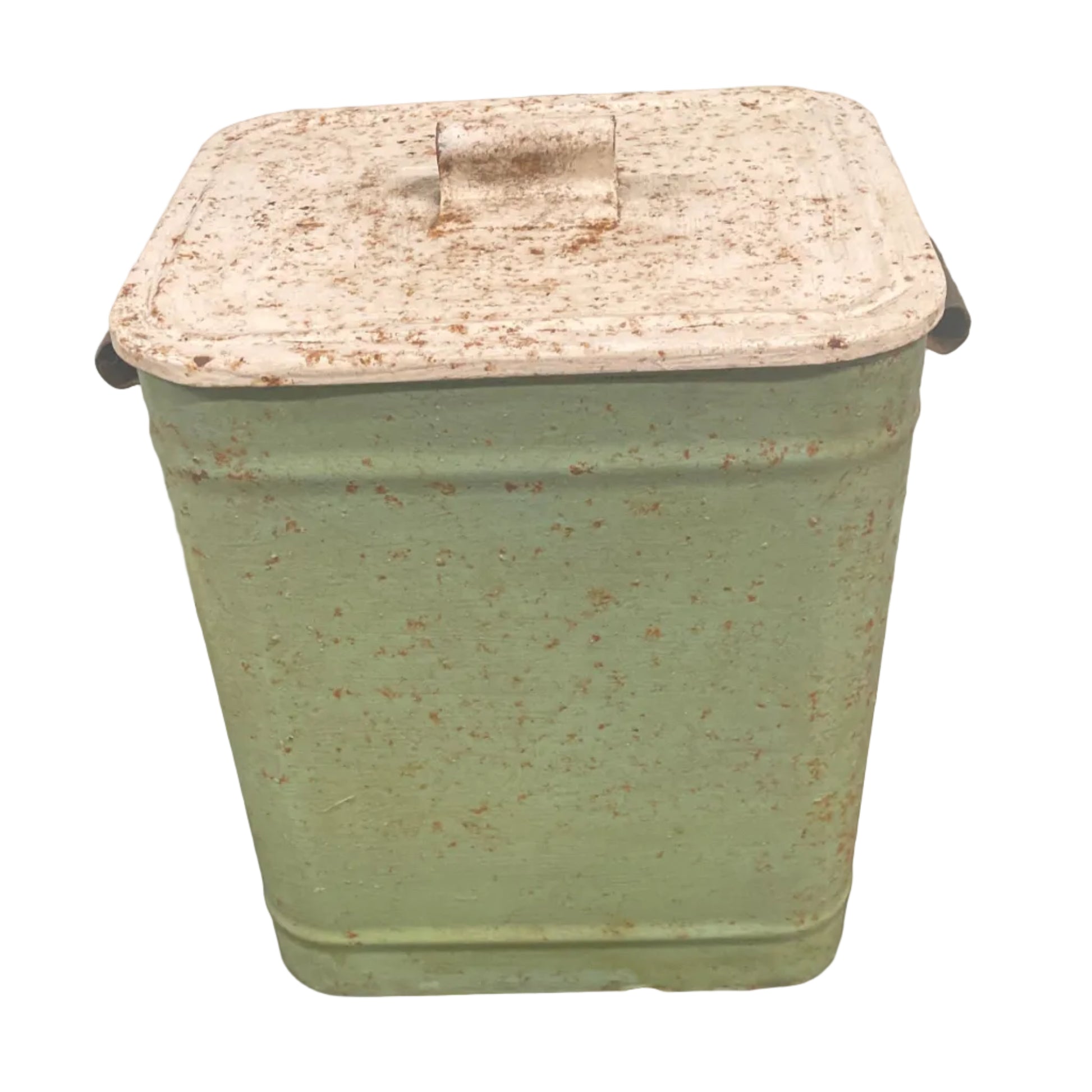 Hand painted vintage flour bin.