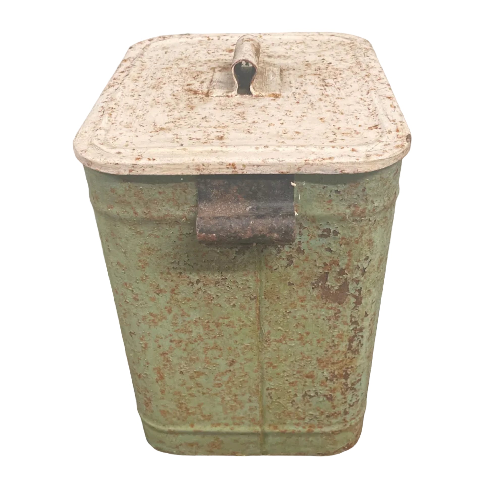Hand painted vintage flour bin.
