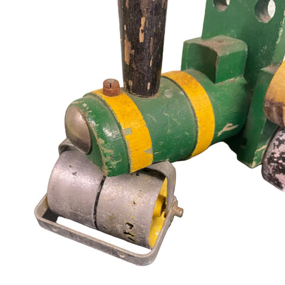 Vintage Handmade Wooden & Metal Steam Roller Model