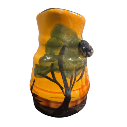 Vintage French Majolica Cicada Pitcher