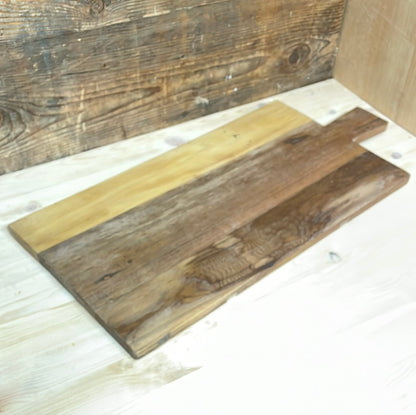 Top view of Indian wooden bread, serving, charcuterie, cheese board Rectangular 47cm