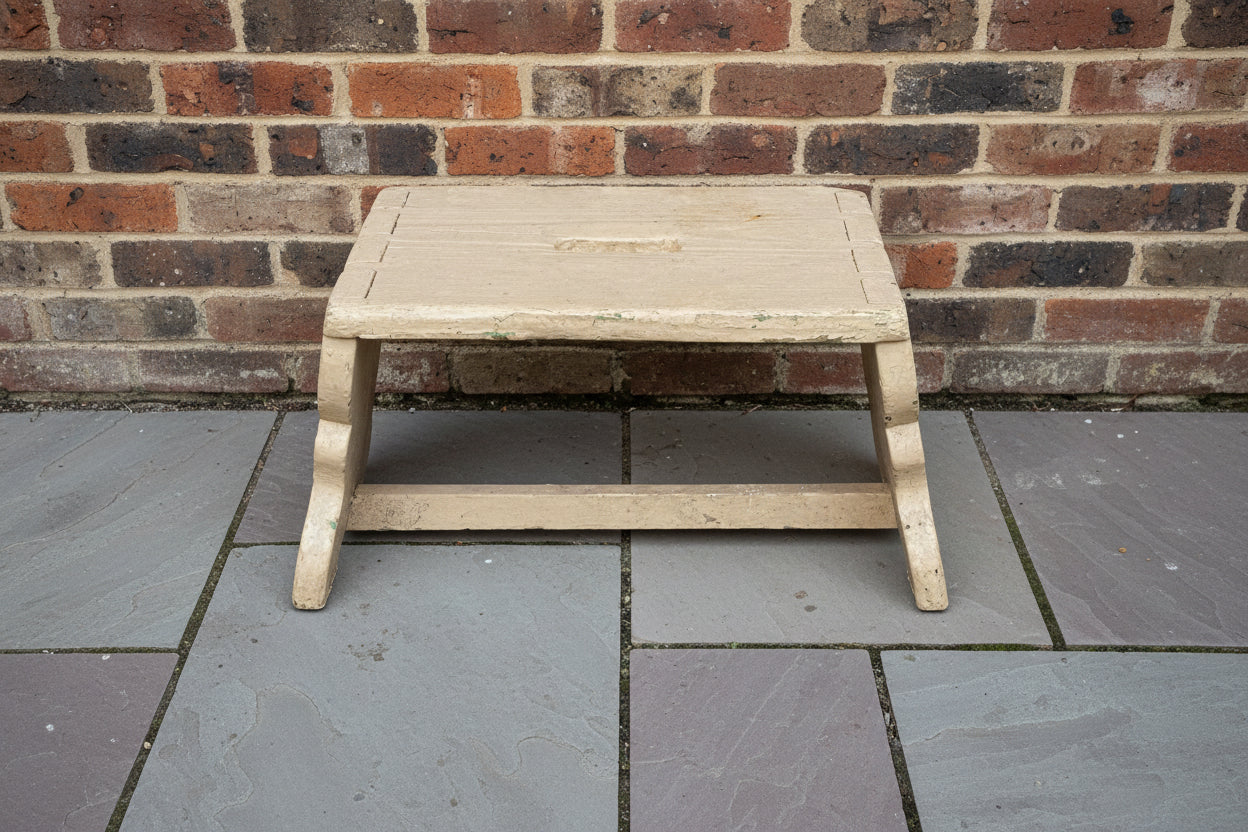 Vintage wooden painted stool.