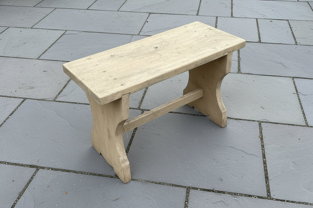 Vintage wooden painted stool.