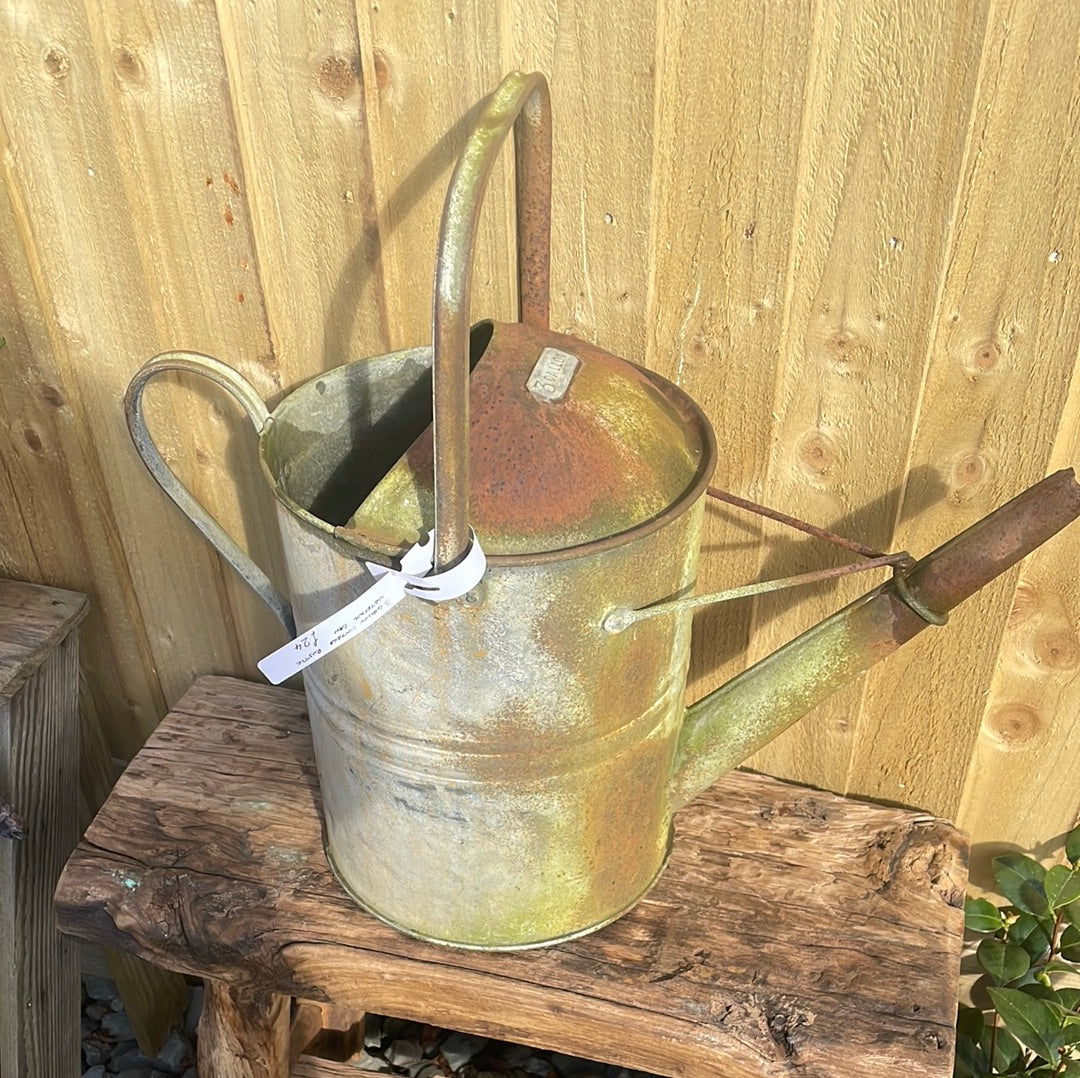 Vintage rustic 3 gallon watering can decorative garden decor.