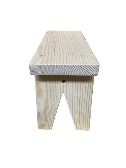 Handmade wooden stool.