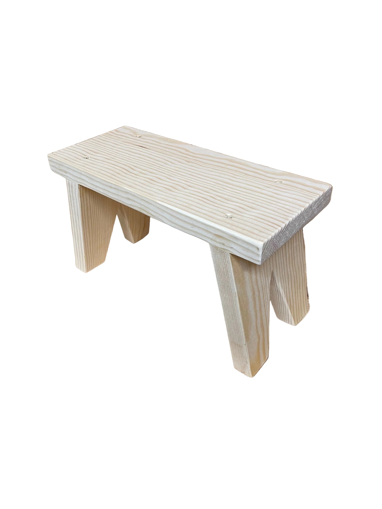 Handmade wooden stool.