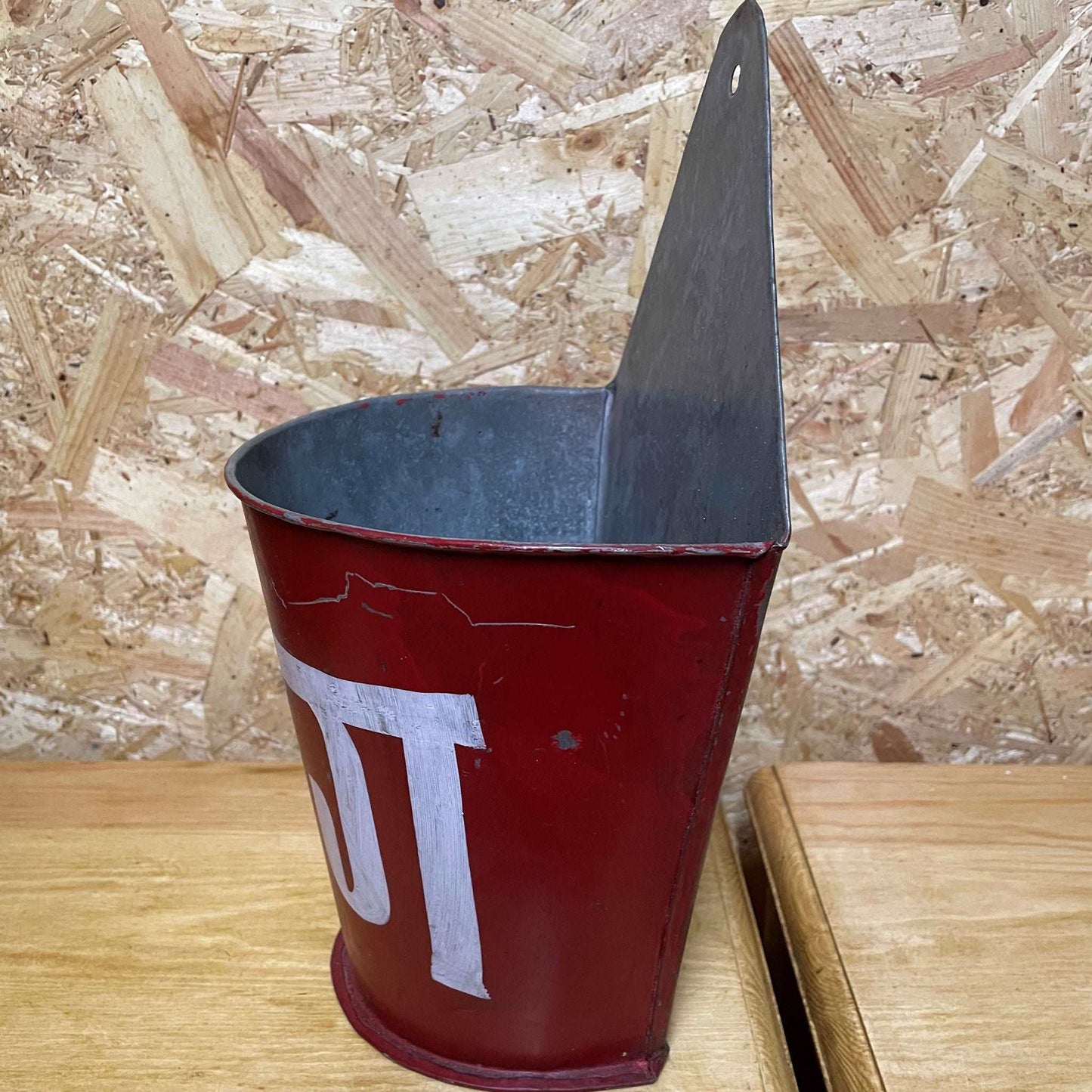 Painted Indian rustic wall planter.