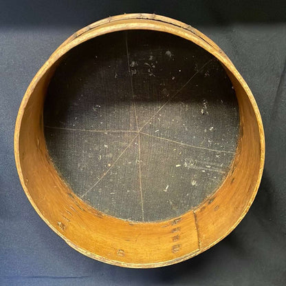 Vintage bent wood flour sieve.