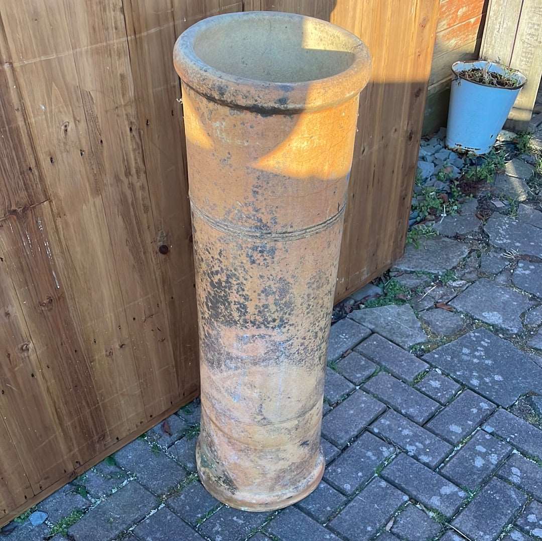 Large vintage pale terracotta chimney pot.