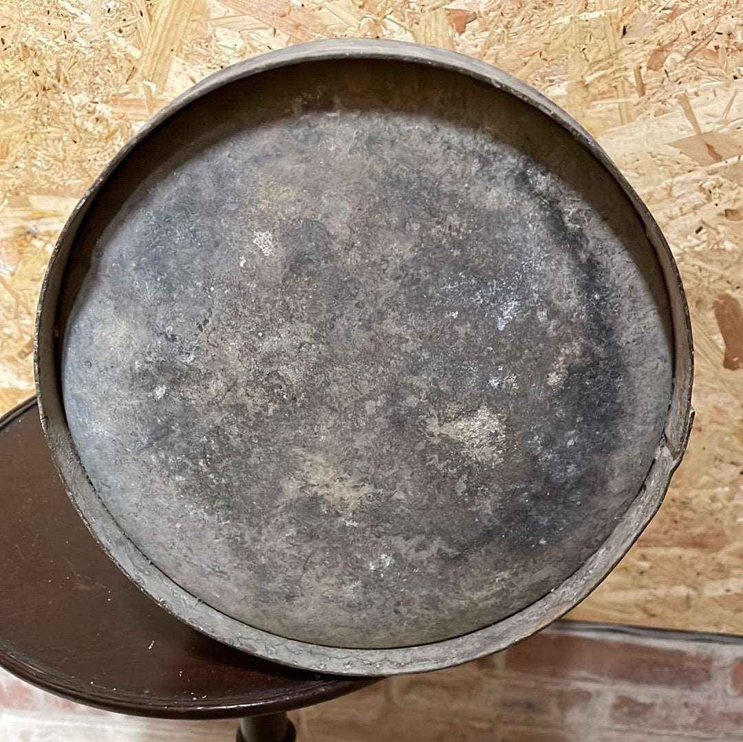 Galvanised French water pitcher.
