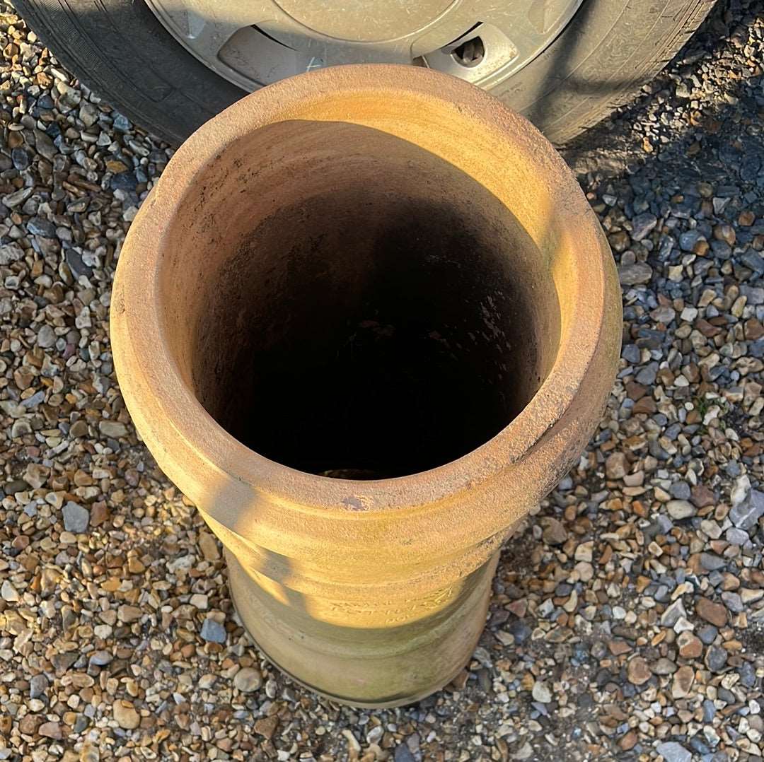 Vintage pale Poole terracotta chimney pot.