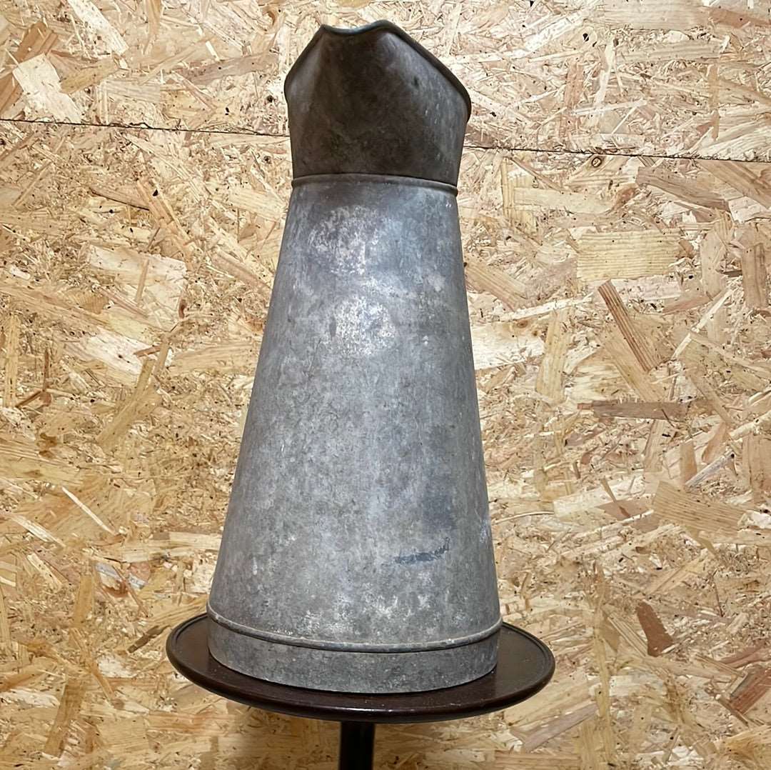 Galvanised French water pitcher.