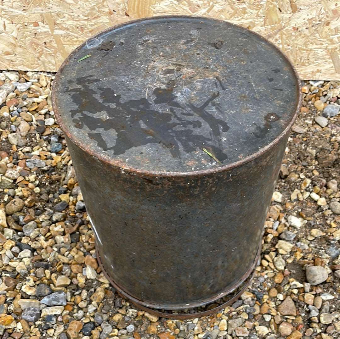 Large galvanised rustic vintage paint kettle.