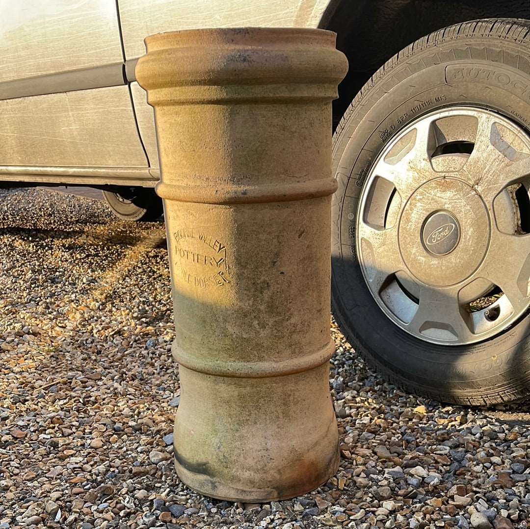 Vintage pale Poole terracotta chimney pot.