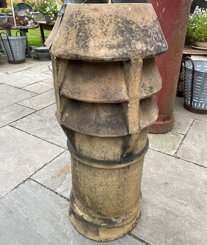 Doulton No.48 Buff Louvred Chimney Pot – Strawberry Planter & Garden Decor