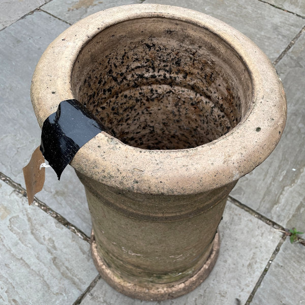 Handmade antique buff chimney pot.